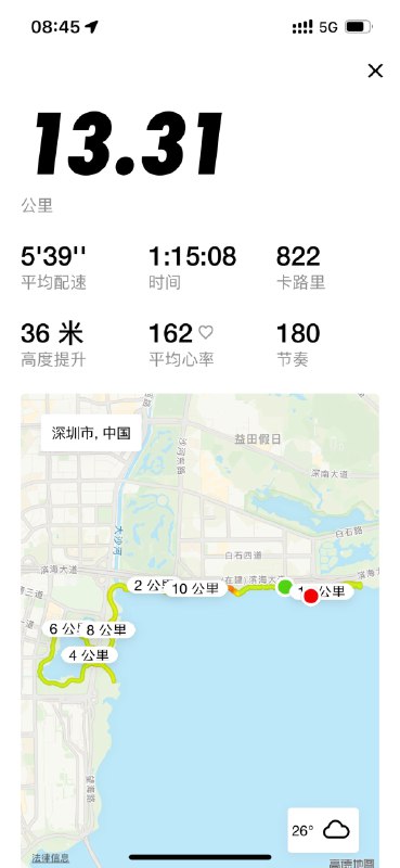 #workout 今天换个地方充电，雨后深圳湾公园很多人跑，还绕了一圈人才公园