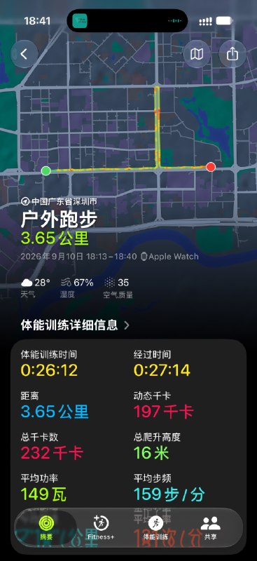 今早升级了 iOS27，就为了健康体能训练的这套新 UI