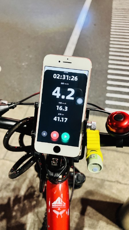 废旧iPhone7不插卡，当骑行码表用